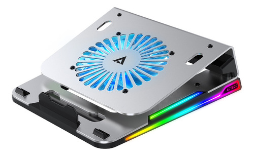 Base Enfriadora Acteck Laptop Aluminio Ventilador Rgb Froost Color Gris