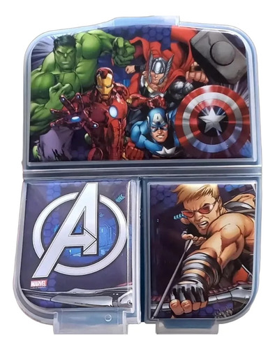 Recipiente Sandwichera Con Divisiones Avengers Vengadores Color Multicolor