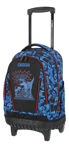 Mochila With Wheels Xtrem Cross 398 Color Azul Diseño de la tela Liso