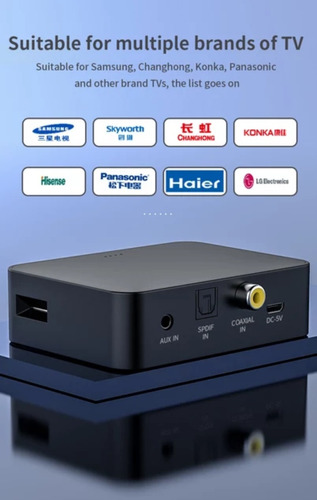 Transmisor Bluetooth Con Conexión Óptico Para Tv , Pc