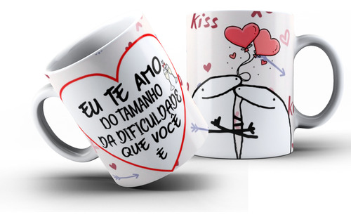 Caneca 325ml Flork Te Amo Do Tamanho Da Difilcudade Que