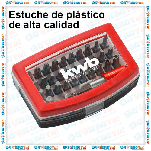Set Juego Kit De Puntas Para Taladro Atornillador Kwb 118490