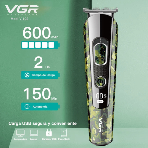 Imagen 5 de 10 de Maquina Corta Pelo Vgr V102 Profesional Grooming Kit 5 En 1