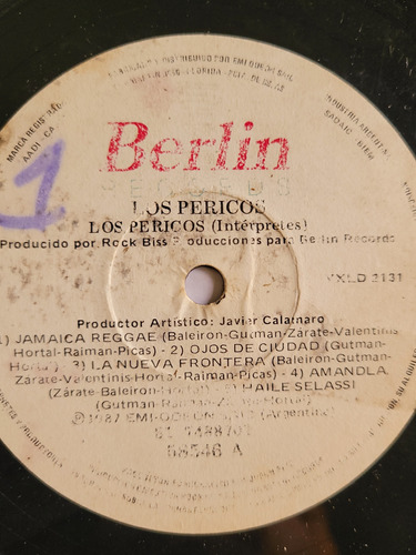 Los Pericos Primer Álbum Vinilo Lp 1987 Sin Tapa