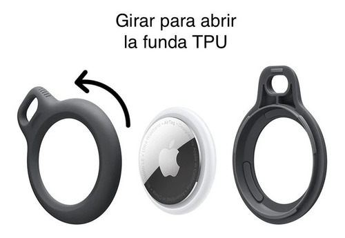 Imagen 4 de 4 de Funda Llavero Con Correa Para Airtag Localizador Protector