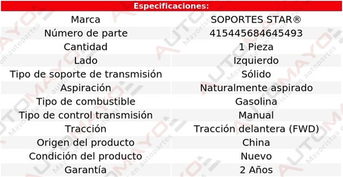 Tacón Transmisión Izq Cimarron 1.8l 4 Cil Cadillac 1982