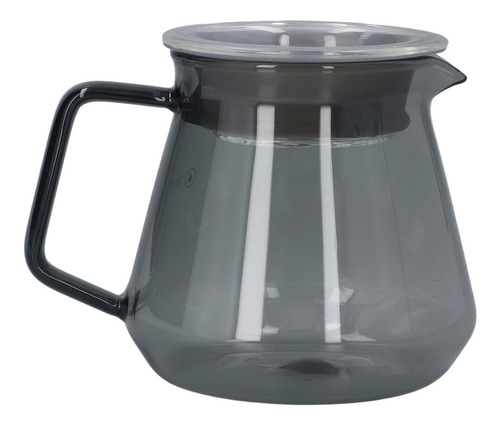 Cafetera De Vidrio De Borosilicato Gris Galvanizado Con Alto