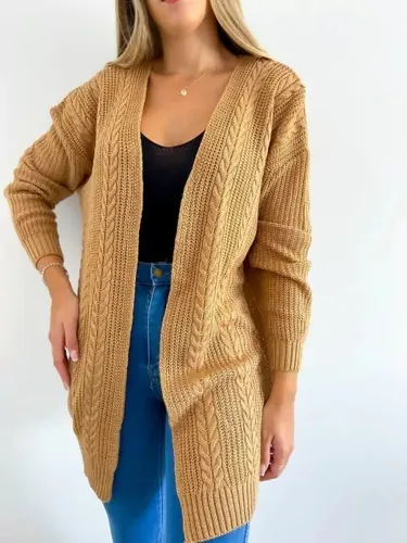 Sueter largo tejido abierto para mujer sale