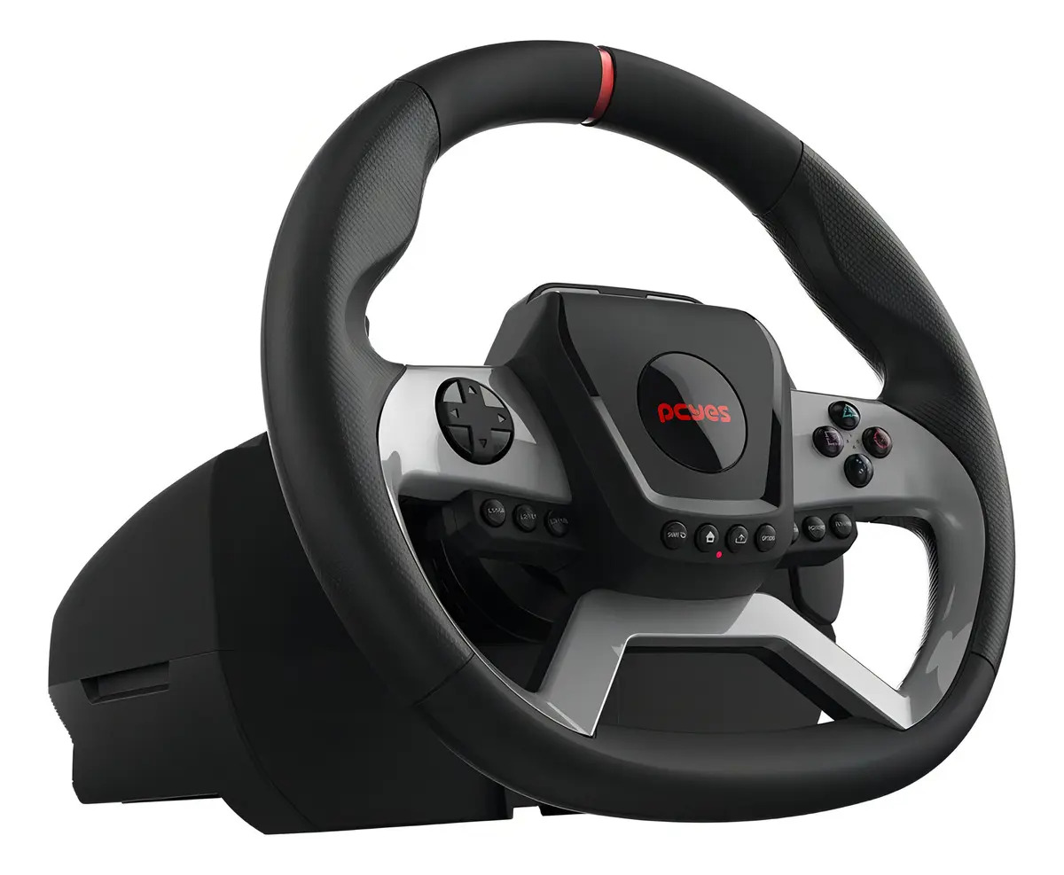 Volante Gamer Pcyes W270 Para Pc, Xbox E Playstation Force Feedback, Pedais E Câmbio, Usb