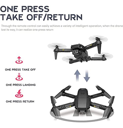 Dron Fpv Plegable 1080p Con Cámara Y 2 Baterías