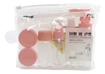 Comprar Kit De Viaje 5 Botellas Y Frascos Lociones Cremas + Neceser