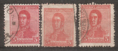 Argentina 233 Gj 469 Rojo,rosa Claro,bermellón Fili 13.1/4x 