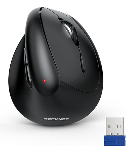 Mouse Sem Fio Vertical Tecknet, Mouse Ergonômico Para Pequen