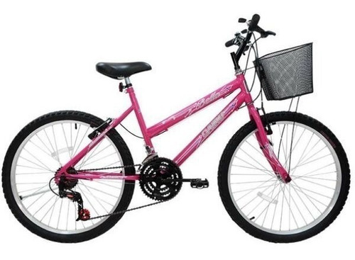 Bicicleta Mtb Passeio Aro 26 Feminina 21v Cairu Bella Rosa