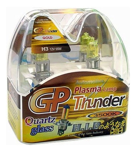 Glp Thunder 3500k H3 55w Dorado Amarillo Bombillas Para Luz