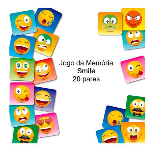 Jogo Da Memoria Smile Educativo Brinquedo Infantil 4 Anos
