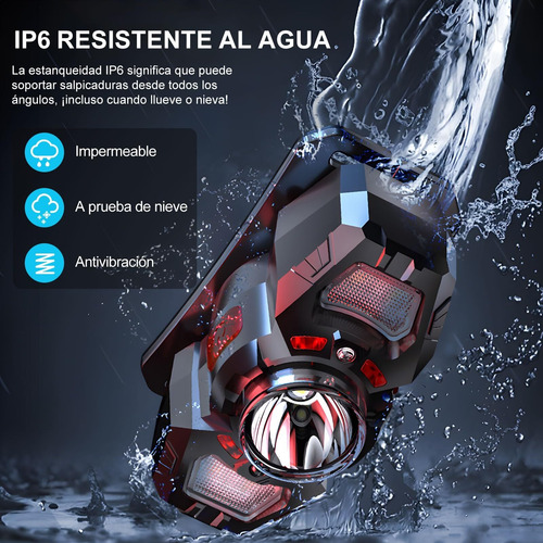 Linterna De Cabeza Led,800mah Lampara De Cabeza Recargable