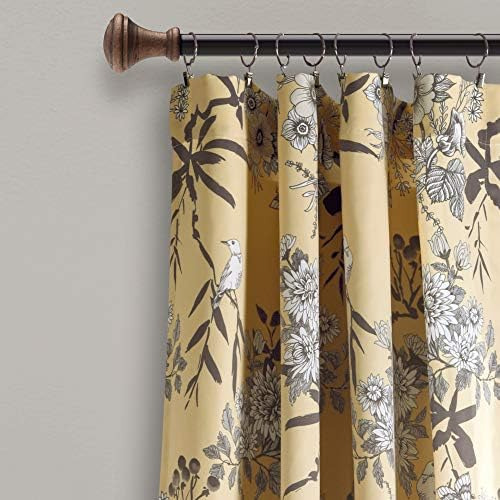 Decor Botanical Garden Set Cortinas Con Estampado Floral Y P