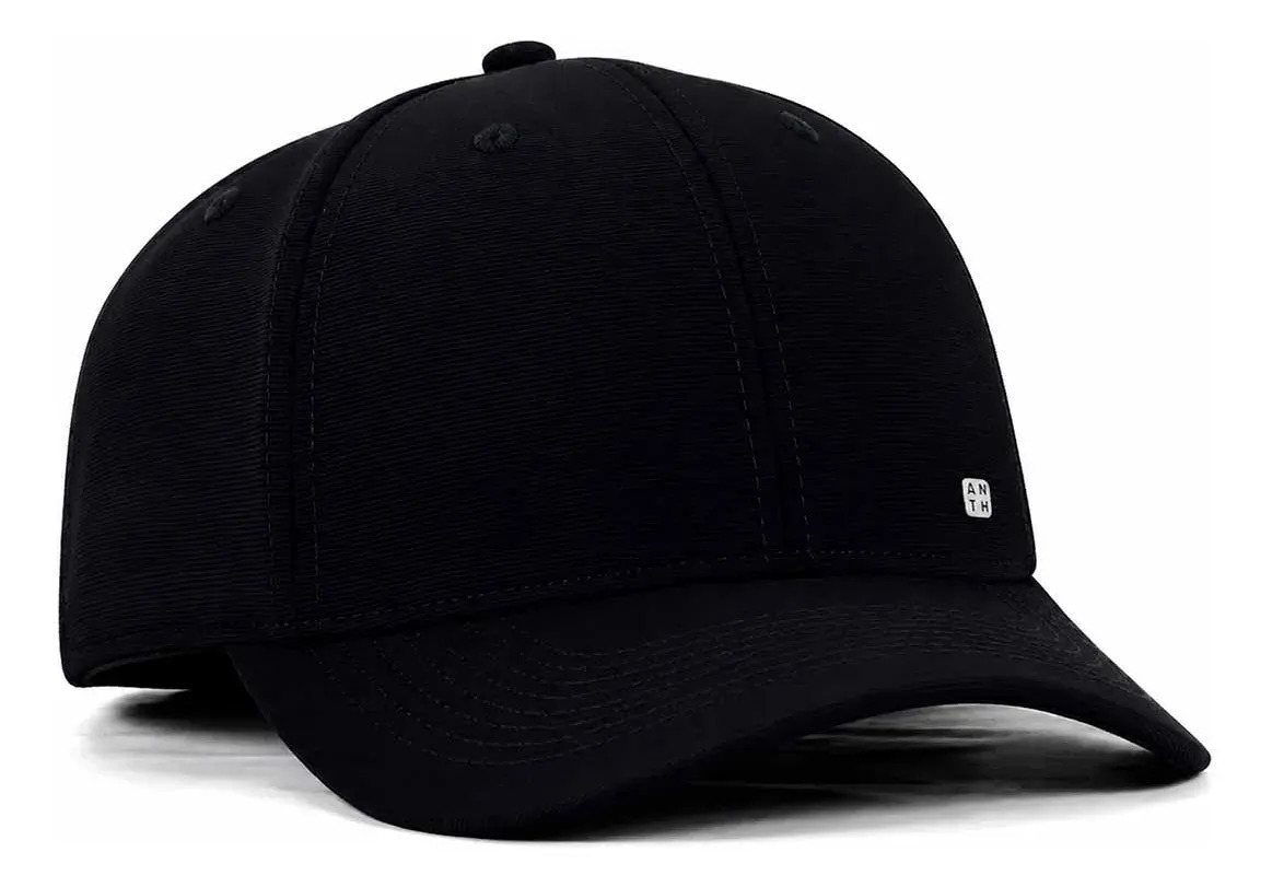 Boné Aba Curva Liso Botton Fechado Gorgurão Flex Pro Anth Co Preto Único