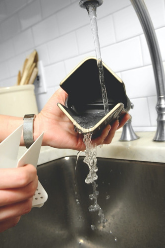 Imagen 4 de 5 de Organizador De Cerámica Sink Caddy Gris Full Circle