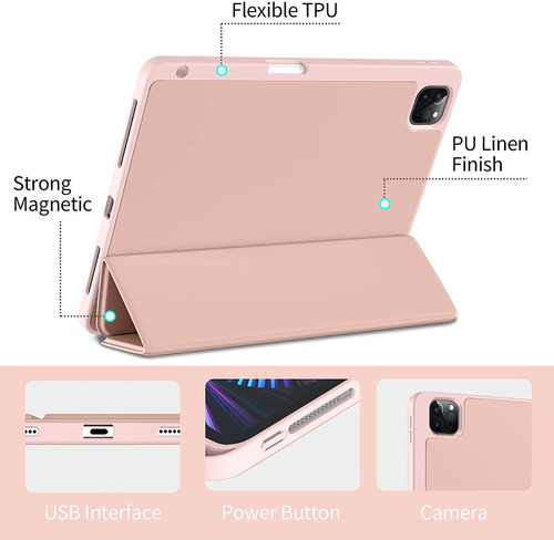 Imagen 4 de 8 de Funda Akkerds iPad Pro 11 2021 Cover Protector C/ Portalápiz