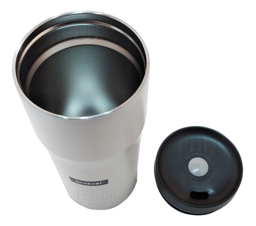 Imagen 3 de 9 de Vaso Termico Acero Inoxidable Broksol 480cc - Blanco - Fdn