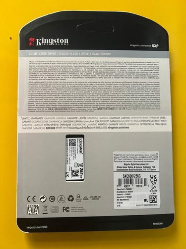 Imagen 3 de 3 de Disco sólido interno Kingston SKC600/256G 256GB