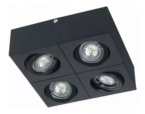 Plafon Moderno Dicroico 4 Luces Lamparas Led 28w Gu10