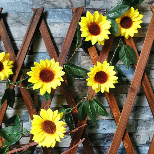 Cadena Solar Artificial De 5 M Y 50 Led Con Forma De Girasol