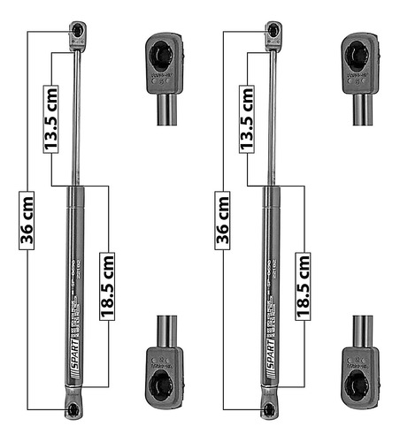 Par De Amortiguadores 5a Puerta Up! De 2016 A 2018 Spart