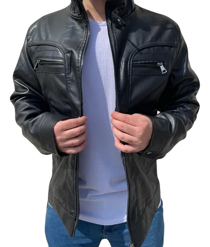 Blazer masculino couro sintético slim hotsell fit preto