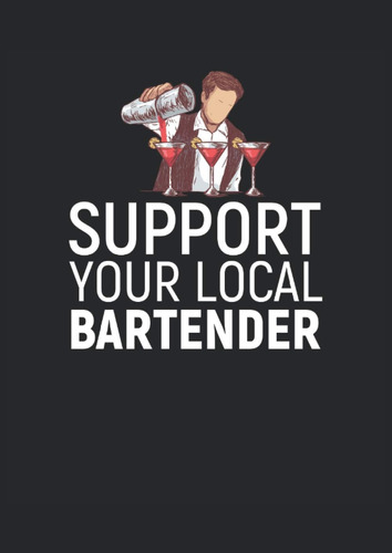 Libro: Barkeeper Apoya A Su Barman Local: Cuaderno A4 Rayado