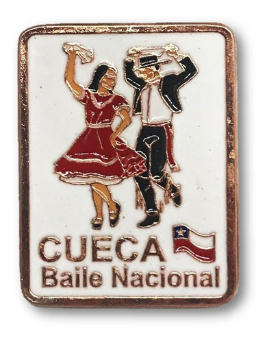Imagen 1 de 1 de Magnético Cueca Baile Nacional Chile Cobrizado