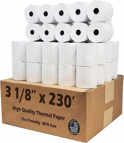 Caja 50 Rollos Papel Térmico 80mm X 80m