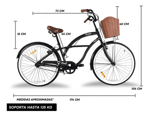 Imagen 6 de 9 de Bicicleta Urbana Aluminio Monk Crusier Rodada 26