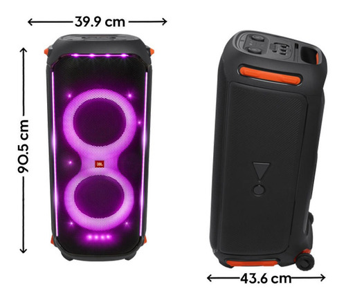 Imagen 3 de 10 de Parlante Bluetooth Jbl Party Box 710 800w Rms, Negro