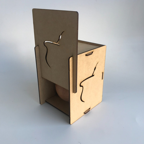 Caja De Madera Para Mate - Mdf 3mm - 16x11x11 Cm