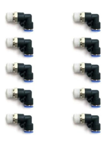 Conector Codo 8mm X 1/8 Npt (pack 10 Unidades)