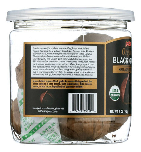 Ajo Negro Orgánico Usda, Bulbos Enteros, Fácil De Pelar