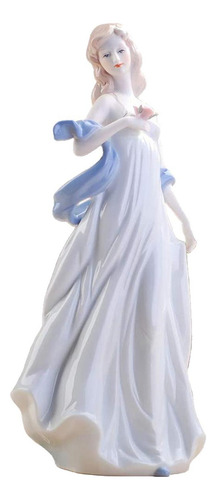 Escultura De Mujer, Mxmwj-001, 1pz, Azul/blanco, 30x12x12, P Color Blanco/Azul