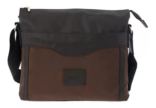 Bolsa Mariconera Hombre Mensajera Cruzada Café Jennyfer