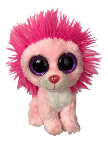 Tij Ty Beanie Boos Peluche Fluffy Leon Rosa Ojon Glitter