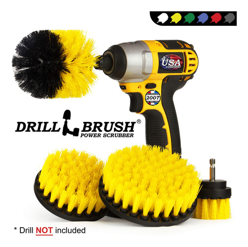 Drillbrush De 4 Piezas De Azulejo De Nylon Poder Del Cepillo Y De La Lechada De Baño Kit De Limpieza Friega El Cepillo - Taladro Cepillo Eléctrico De Cepillo Del Depurador
