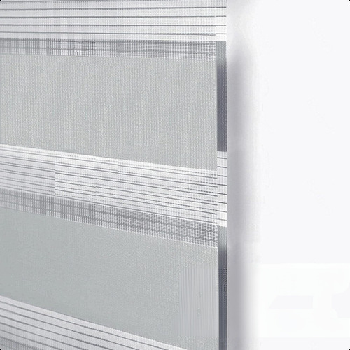 Persiana Rolo Double Vision Zebra 1,60a X 1,60l Cinza Claro