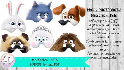 Mascotas - Pets - 6 Props Photobooth Pdf