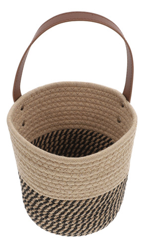 Cesta Colgante De Pared Tejida Con Cuerda De Algodón, Con He