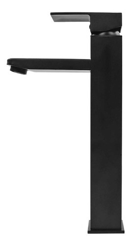Monomando Para Lavabo Genflux Mmla165bka Cuello Alto Negro M Color Negro Mate