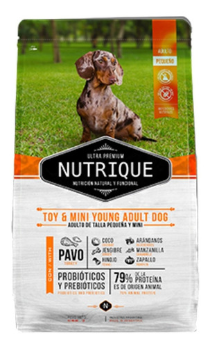 Imagen 1 de 1 de Alimento Nutrique Ultra Premium Toy & Mini Young Adult para perro adulto de raza mini y pequeña sabor pavo y cerdo en bolsa de 3 kg