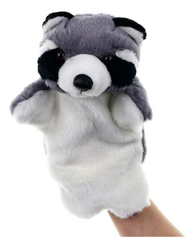 Títeres De Mano De Peluche Mapache De Peluche Juguetes Ima.