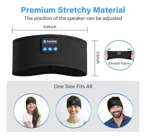 Audífonos Bluetooth, Diadema Deportiva, Máscara Para Ojos